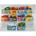 Matchbox - ten diecast vehicles from the 1970's includes #16 Badger, #22 Blaze Buster.