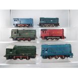 Model Railways - Wrenn - six unboxed OO gauge diesel shunters in playworn condition (please note