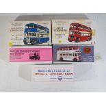 Model Buses - five resin and white metal kits 1:76 scale (unchecked for completeness) to include