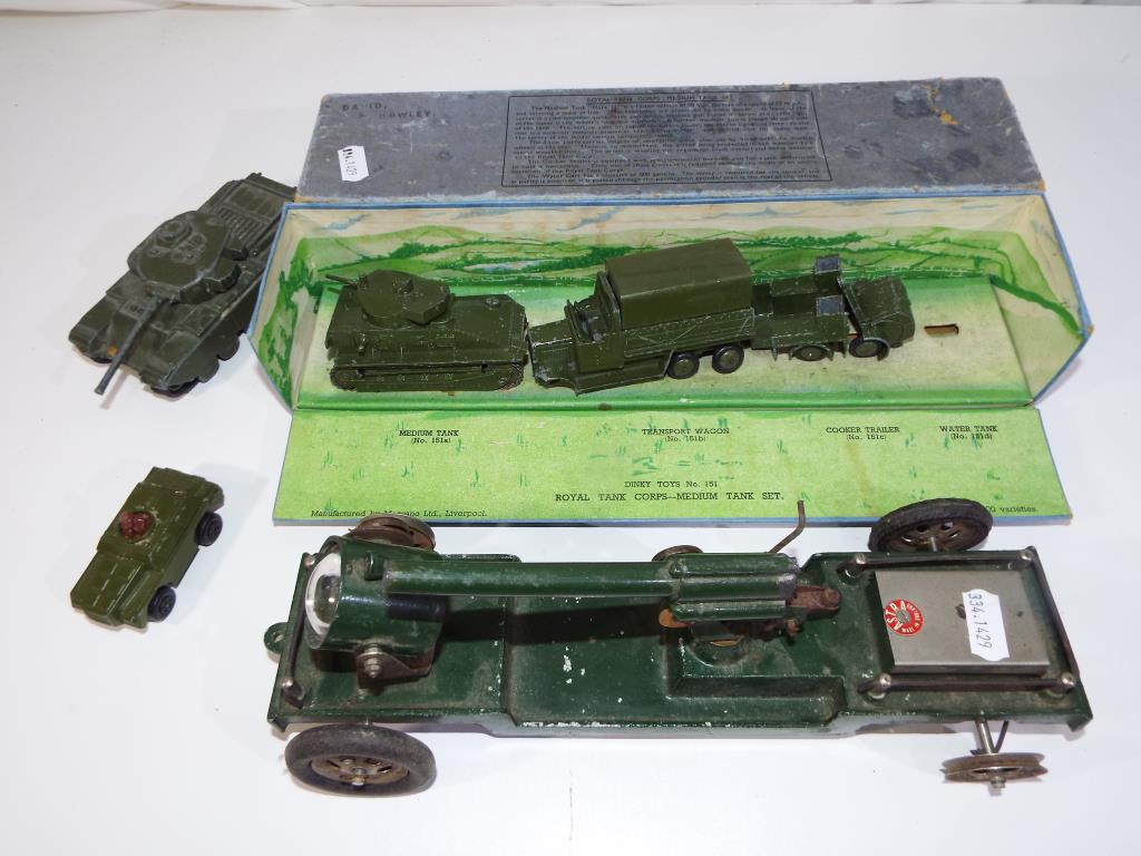 Diecast - a Dinky #151 Royal Tank Corps in original box,