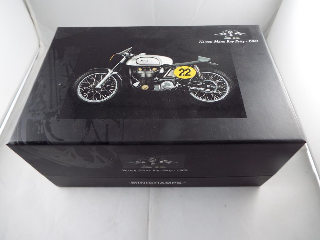 Diecast - a Minichamps 1:12 scale Norton Manx Ray Petty 1960 bike, - Image 3 of 3