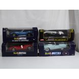 Diecast - four 1:18 scale diecast vehicles in original boxes by Anso and Revell to include a Honda