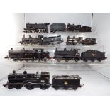 Hornby and others - five OO gauge steam locomotives with motors fitted, some appear to be kit built,