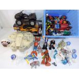 Diecast and others - in excess of 80 unboxed diecast and plastic vehicles by Hot Wheels and others