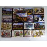 Military Figures - seventeen military diecast and plastic figures in 1:72 scale by Strelets,