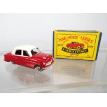 Matchbox by Lesney - a diecast model Vauxhall Cresta # 22, maroon with cream roof, 4GMW,