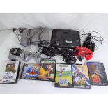 Gaming - a Sony Playstation 1 console with controller and N Gen racing game,
