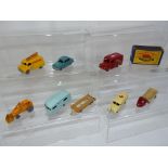 Matchbox by Lesney - eight diecast model motor vehicles of which Brooke Bond Tea van model no 47 in