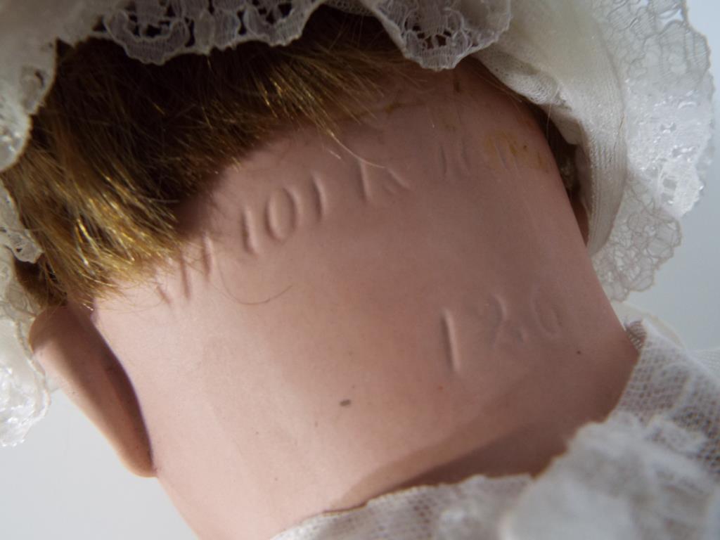 Schoenau & Hoffmeister - a bisque headed doll, sleeping blue eyes, open mouth, - Image 4 of 7