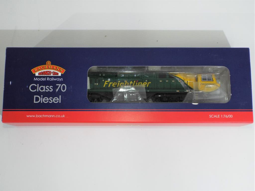 Model Railways - a Bachmann Class 70 diesel locomotive in OO gauge #70006 in Freightliner Livery,