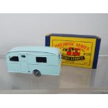 Matchbox by Lesney - a diecast model Berkley Cavalier Caravan # 23, pale blue, 4GMW,