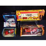 Diecast - four diecast sets in original boxes by Corgi to include 3101 Corgi Juniors fire set, 1001,