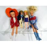 A collection of vintage fashion dolls to include Sindy marked to the rear of her head 2 GEN 1077,