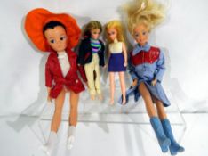 A collection of vintage fashion dolls to include Sindy marked to the rear of her head 2 GEN 1077,