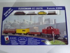 Fleischmann DCC-Control - an N gauge boxed set Piccolo # 89394 comprising locomotive, rolling stock,