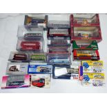 Diecast Corgi - a collection of predominantly boxed twenty one Corgi diecast buses and trams,