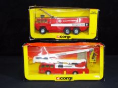 Diecast - Corgi - two boxed vintage Corgi Fire Engines,