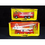 Diecast - Corgi - two boxed vintage Corgi Fire Engines,