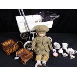 Lot to include a vintage Chelful Ltd doll's pram.