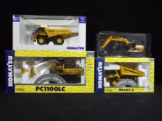 Diecast - four 1:50 scale diecast excavators by Joal and Motorart comprising HD605/5, PC1100LC,