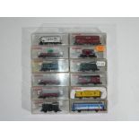 Model Railways - Fleishmann - a collection of twelve boxed items of N gauge rolling stock by