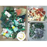 A quantity of plastic soldiers by Airfix Ambulance, includes NATO Ground Crew, airplanes, vehicles,