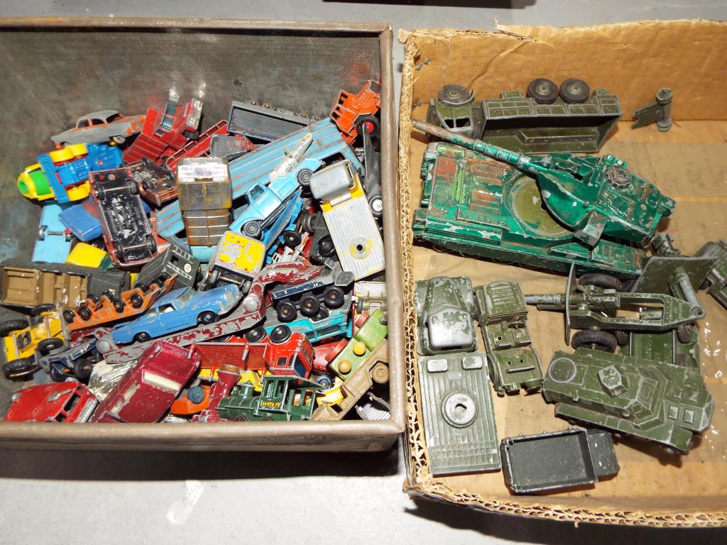 Dinky and Matchbox - in excess of 50 unboxed playworn diecast vehicles,