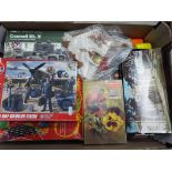 Lego, Salter and others - a good mixed lot of vintage toys, model kits, toy soldiers and games,