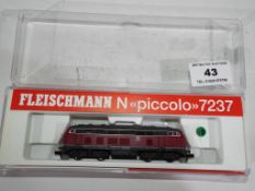 Fleischmann Digital piccolo N gauge - a diesel locomotive NEM digital & sound # 7237,