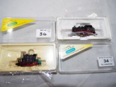 Trix Minitrix N gauge - two model locomotives comprising # 12241 with Sx decoder and # 12436,