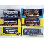 Diecast - six 1:76 scale diecast buses by C'sm includes a Dennis Dragon special gold plated bus