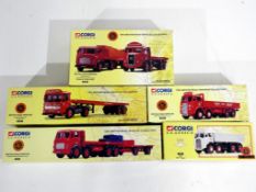 Diecast - five 1:50 scale diecast trucks by Corgi comprising 10201, 31001,