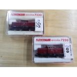 Fleischmann N gauge - two diesel locomotives #7230 in original cases,