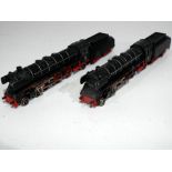 Model Railways - two unboxed N gauge German steam locomotives 4-6-2 in black (both),