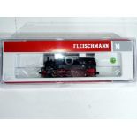 Model Railways - Fleischmann - a boxed N gauge steam locomotive by Fleischmann, model No.