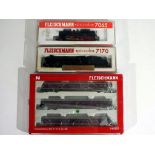 Model Railways - Fleischmann - three boxed N gauge steam locomotives 7065 2-8-4 steam locomotive,