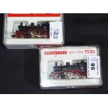 Fleischmann N gauge - two steam locomotives 2-6-0T #7030,