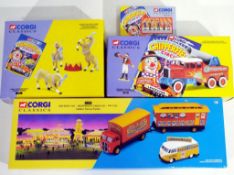Diecast - four Corgi 1:50 scale trucks from the Chipperfields Circus series comprising 31901, 17801,