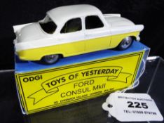 ODGI Toys of Yesterday - Ford Consul marked 2 in white and yellow,