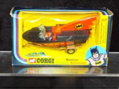 Diecast - Corgi - a vintage boxed Corgi 107 Batboat with Batman figure,