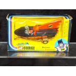 Diecast - Corgi - a vintage boxed Corgi 107 Batboat with Batman figure,