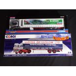 Diecast - two 1:50 Corgi scale trucks in original boxes, comprising CC12924 and CC15306,
