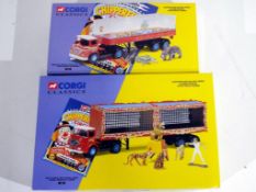Diecast - two Corgi 1:50 scale trucks from the Chipperfields Circus series comprising 14201 and