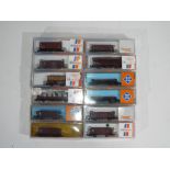 Model Railways - Roco - twelve boxed items of N gauge rolling stock by Roco, includes 25028, 25555,