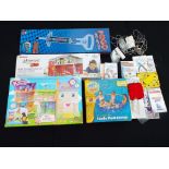 A good mixed lot of toys to include Pogo Jumper, Family Float Lounge, two fire station playsets,