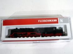 Model Railways - Fleischmann - DCC N gauge steam locomotive 2-10-0 reference number 718282,