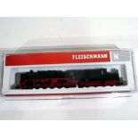 Model Railways - Fleischmann - DCC N gauge steam locomotive 2-10-0 reference number 718282,