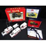 Diecast, Corgi, Britains - a collection of four diecast Land Rovers including two unboxed Corgi,