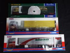 Diecast - three 1:50 Corgi scale trucks in original boxes,