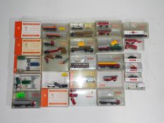 Model Railways - Wiking and other - a large quantity of boxed items of N road vehicles and